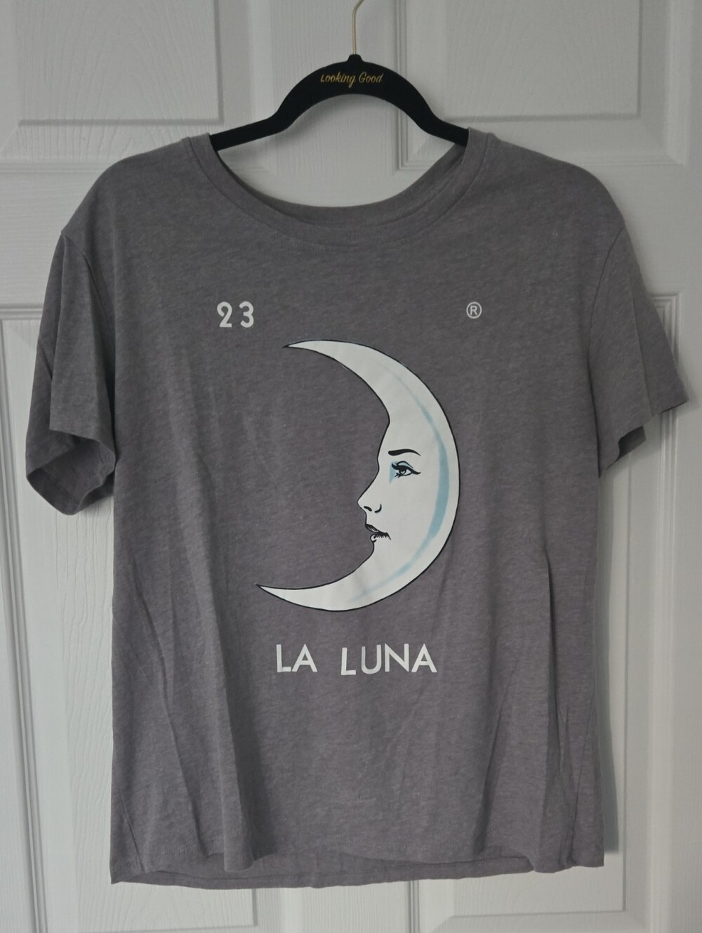 Loteria La Luna Graphic Tee - Gray